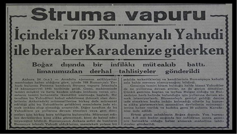 Türkiye’ye sığınan iki Yahudi gemisinin akıbeti